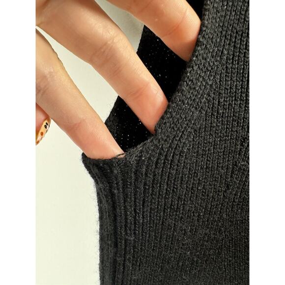Vince Black Sleeveless Wool Blend Minimalist Quiet Luxury Designer Sweater Dress - Picture 7 of 9